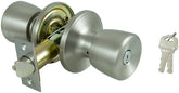ProSource Entry Knob, Stainless Steel, Brass, KW1 Keyway, 3 Grade